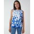 Sleeveless Polka Dot Top With Tie Neck