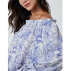 Butterfly Floral Print Gypsy Chiffon Blouse