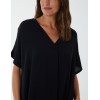 V Neck Long Tunic With Side Pockets