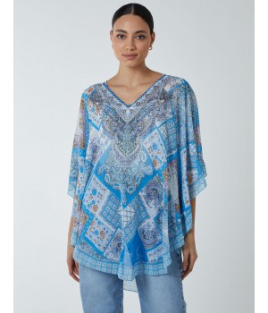 Patchwork Detail Kaftan Top