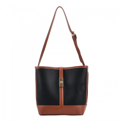 Two Tone Leather Tote Bag