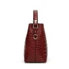 Croc Embossed Leather Bag