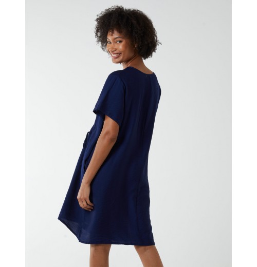 Cocoon Dress With Side Pockets