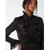 Gold Dots Pleated Frill Shirt