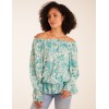 Butterfly Floral Print Gypsy Chiffon Blouse